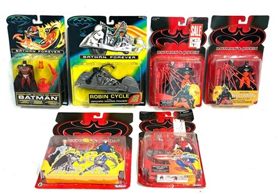 Lot 492 - Kenner Batman & Robin and Batman Forever figures x 6 MISP