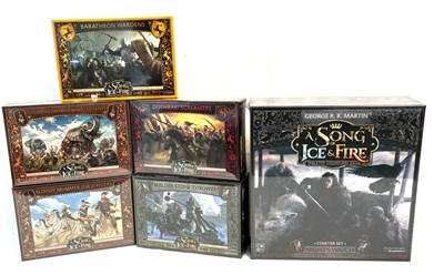 Lot 547 - Game of Thrones Song of Fire & Ice Table Top Miniature Game sets x 6 MISP