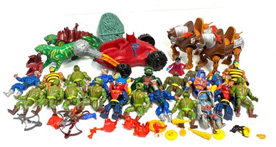 Lot 516 - Large selection of Mattel vintage Masters of the Universe figures, creatures and vehicles