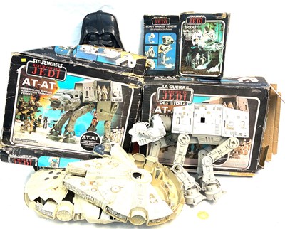 Lot 535 - Selection of Star Wars vintage vehicles with boxes