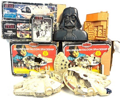 Lot 536 - Selection of Star Wars vintage vehicles with boxes