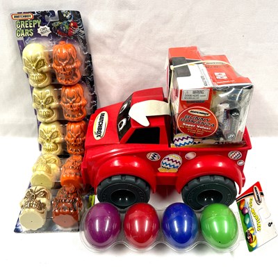 Lot 31 - Large quantity of Matchbox Egg Mobiles, Creepy Cars, Coal Cars and other packs MIP SEE PICTURES