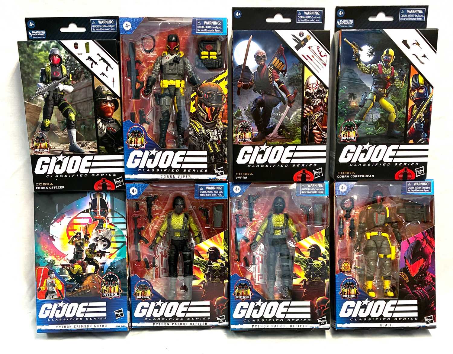 Lot 10 - Hasbro GI Joe Classified Series Python Patrol 6" figures x 8 MISP