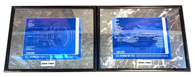 Lot 53 - King Star Trek Framed assembled 1000 piece Jigsaw Puzzles x 4 & Chromart Prints x 2