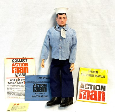 Lot 61 - Palitoy vintage Action Man Action Sailor (1966) black hair MIB