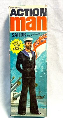 Lot 66 - Palitoy vintage Action Man Sailor (1971) Flock Head brown Hair MIB