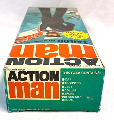 Lot 66 - Palitoy vintage Action Man Sailor (1971) Flock Head brown Hair MIB