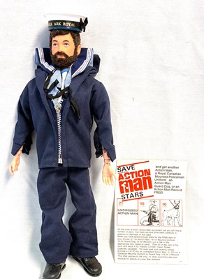 Lot 66 - Palitoy vintage Action Man Sailor (1971) Flock Head brown Hair MIB