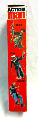 Lot 83 - Palitoy vintage Action Man Soldier (1975) Flock Head brown Hair, Gripping Hands (light trousers) MIB